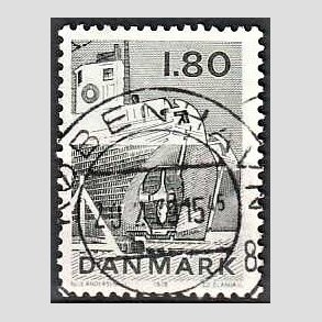 FRIM�RKER DANMARK | 1978 - AFA 666 - Dansk fiskeri - 1,80 Kr. sortgr�n - Pragt Stemplet