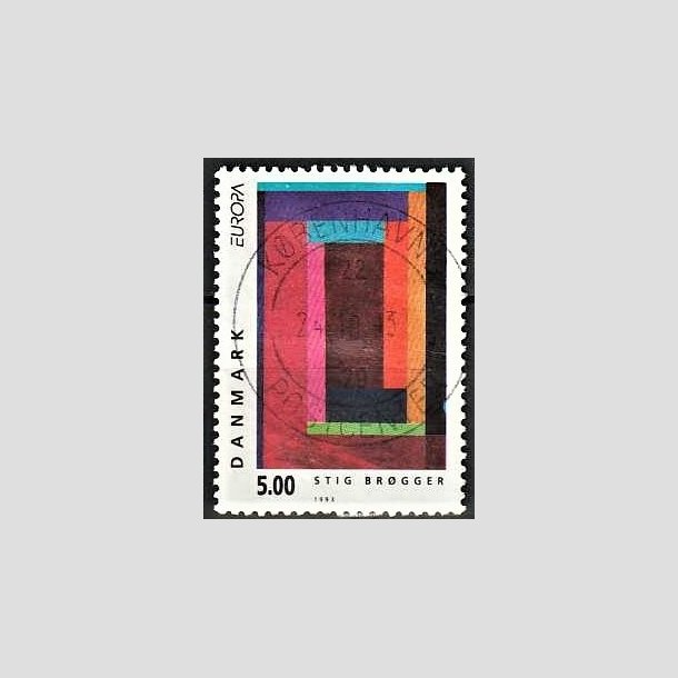 FRIMRKER DANMARK | 1993 - AFA 1042 - Nutidskunst - 5,00 Kr. flerfarvet - Pragt Stemplet