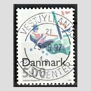 FRIM�RKER DANMARK | 1996 - AFA 1113 - Sport - 5,00 Kr. flerfarvet - Pragt Stemplet