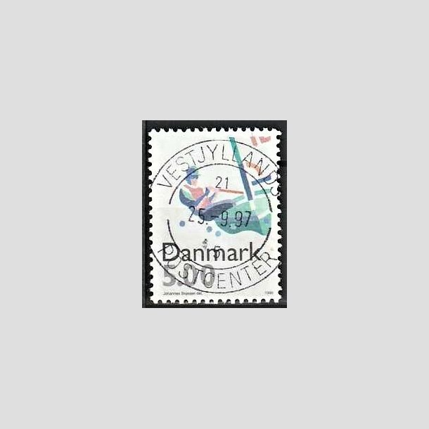 FRIMRKER DANMARK | 1996 - AFA 1113 - Sport - 5,00 Kr. flerfarvet - Pragt Stemplet