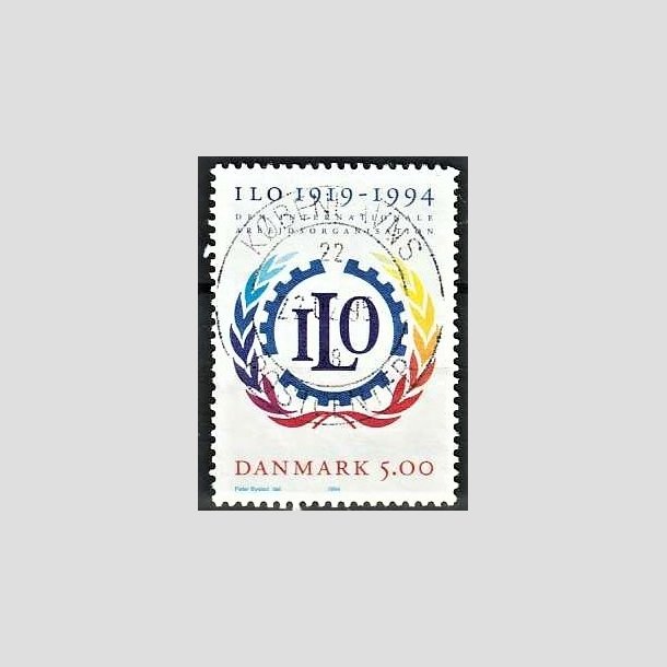 FRIMRKER DANMARK | 1994 - AFA 1075 - ILO 75 r - 5,00 Kr. flerfarvet - Pragt Stemplet