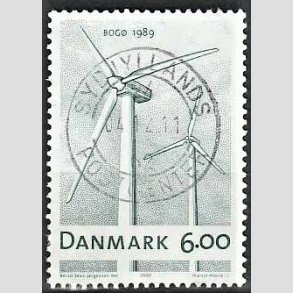 FRIM�RKER DANMARK | 2007 - AFA 1494 - Danske vindm�ller - 6,00 Kr. flerfarvet - Pragt Stemplet