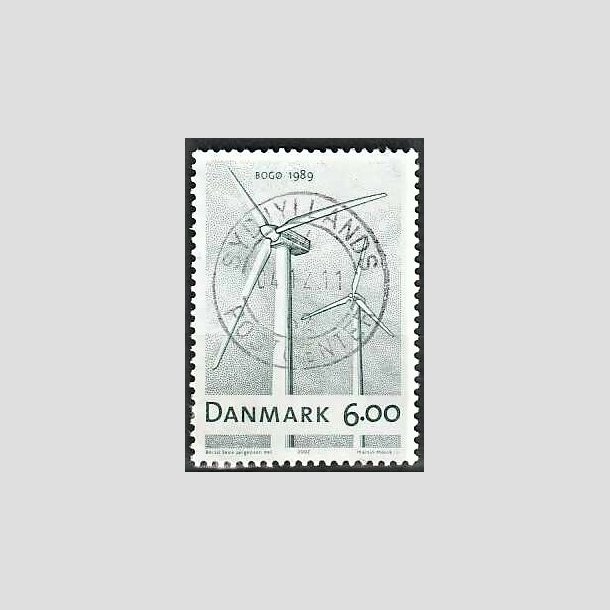 FRIMRKER DANMARK | 2007 - AFA 1494 - Danske vindmller - 6,00 Kr. flerfarvet - Pragt Stemplet