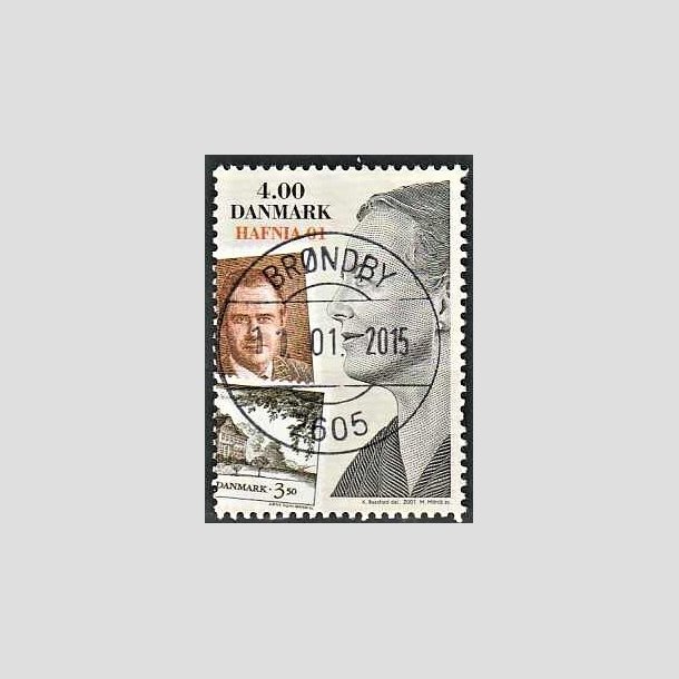 FRIMRKER DANMARK | 2001 - AFA 1294 - HAFNIA 01 UDSTILLING - 4,00 Kr. flerfarvet - Pragt Stemplet