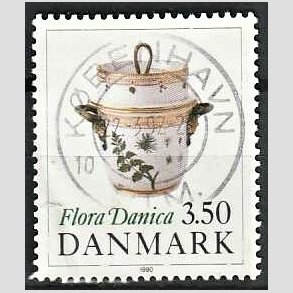 FRIMRKER DANMARK | 1990 - AFA 968 - Flora Danica 200 r - 3,50 Kr. flerfarvet - Pragt Stemplet
