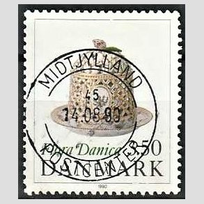 FRIMRKER DANMARK | 1990 - AFA 966 - Flora Danica 200 r - 3,50 Kr. flerfarvet - Pragt Stemplet