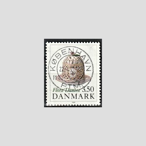 FRIMRKER DANMARK | 1990 - AFA 966 - Flora Danica 200 r - 3,50 Kr. flerfarvet - Pragt Stemplet 