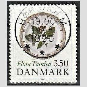 FRIMRKER DANMARK | 1990 - AFA 969 - Flora Danica 200 r - 3,50 Kr. flerfarvet - Pragt Stemplet 