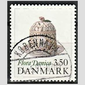 FRIMRKER DANMARK | 1990 - AFA 966 - Flora Danica 200 r - 3,50 Kr. flerfarvet - Pragt Stemplet