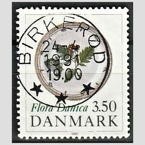 FRIMRKER DANMARK | 1990 - AFA 969 - Flora Danica 200 r - 3,50 Kr. flerfarvet - Pragt Stemplet 
