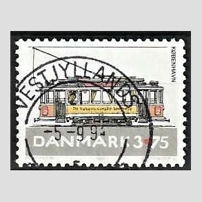 FRIM�RKER DANMARK | 1994 - AFA 1070 - Sporvogne - 3,75 Kr. flerfarvet - Pragt Stemplet 