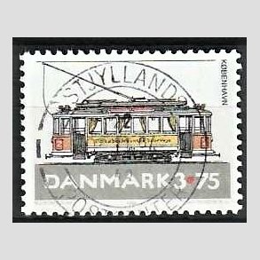 FRIM�RKER DANMARK | 1994 - AFA 1070 - Sporvogne - 3,75 Kr. flerfarvet - Pragt Stemplet 