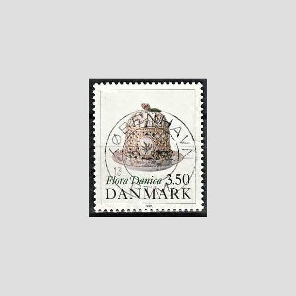 FRIMRKER DANMARK | 1990 - AFA 966 - Flora Danica 200 r - 3,50 Kr. flerfarvet - Pragt Stemplet 