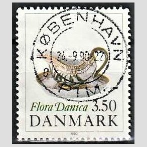 FRIMRKER DANMARK | 1990 - AFA 967 - Flora Danica 200 r - 3,50 Kr. flerfarvet - Pragt Stemplet