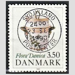 FRIMRKER DANMARK | 1990 - AFA 968 - Flora Danica 200 r - 3,50 Kr. flerfarvet - Pragt Stemplet