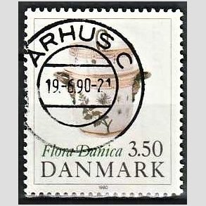 FRIMRKER DANMARK | 1990 - AFA 968 - Flora Danica 200 r - 3,50 Kr. flerfarvet - Pragt Stemplet