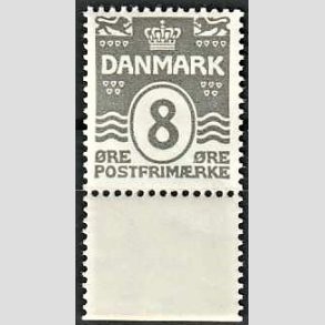 FRIM�RKER DANMARK | 1921-22 - AFA 123 - B�lgelinie 8 �re gr� - Postfrisk