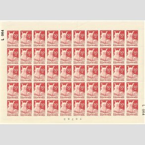 FRIMRKER DANMARK | 1965 - AFA 439F - Brnenes Kontor - 50 + 10 re rd i ufoldet helark - Postfrisk