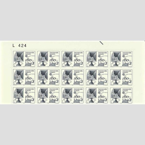 FRIMRKER DANMARK | 1979 - AFA 683 - Europamrker - 160 re bl 15 stk. i vre arkstykke - Postfrisk