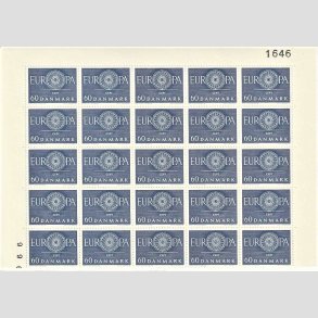 FRIMRKER DANMARK | 1969 - AFA 482 - CEPT - 90 re bl 25 stk. i vre arkstykke - Postfrisk