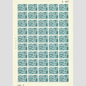 FRIMRKER DANMARK | 1969 - AFA 479 - Foreningerne Norden 50 r. - 90 re lysbl 50 stk. i ufoldet helark - Postfrisk