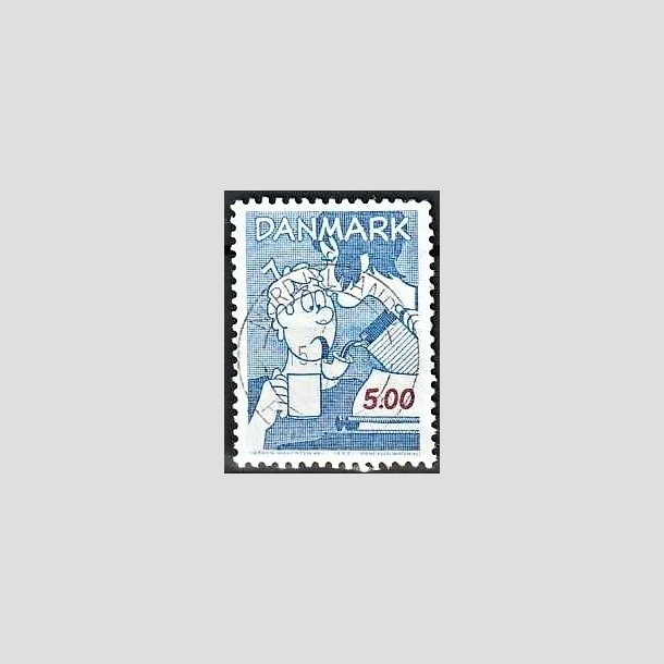 FRIMRKER DANMARK | 1992 - AFA 1031 - Danske tegneseriefigurer - 5,00 Kr. bl/rd - Pragt Stemplet