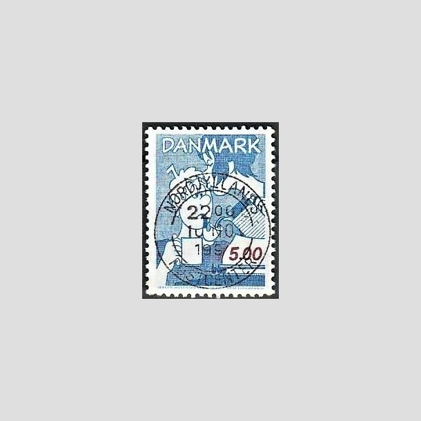 FRIMRKER DANMARK | 1992 - AFA 1031 - Danske tegneseriefigurer - 5,00 Kr. bl/rd - Pragt Stemplet