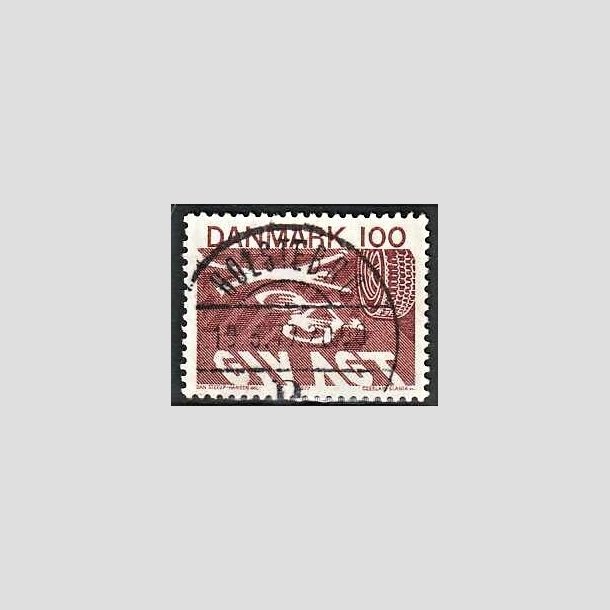 FRIMRKER DANMARK | 1977 - AFA 634 - Ny frdselslov - 100 re rdbrun - Pragt Stemplet Holstebro