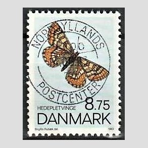 FRIM�RKER DANMARK | 1993 - AFA 1039 - Sommerfugle - 8,75 Kr. flerfarvet - Pragt Stemplet