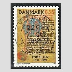 FRIM�RKER DANMARK | 1991 - AFA 991 - Jyske Lov 750 �r. - 8,25 Kr. flerfarvet - Lux Stemplet