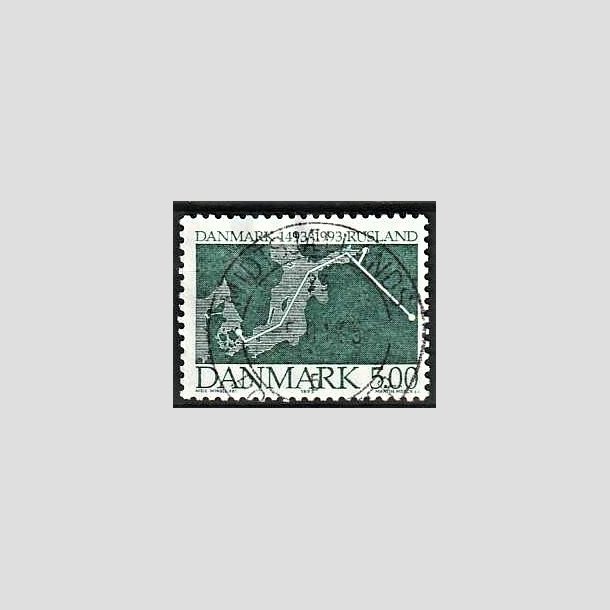 FRIMRKER DANMARK | 1993 - AFA 1049 - Traktat Danmark-Rusland - 5,00 Kr. grn - Lux Stemplet