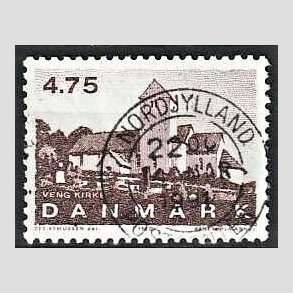 FRIMRKER DANMARK | 1990 - AFA 975 - Jyske landsbykirker - 4,75 Kr. brun - Pragt Stemplet