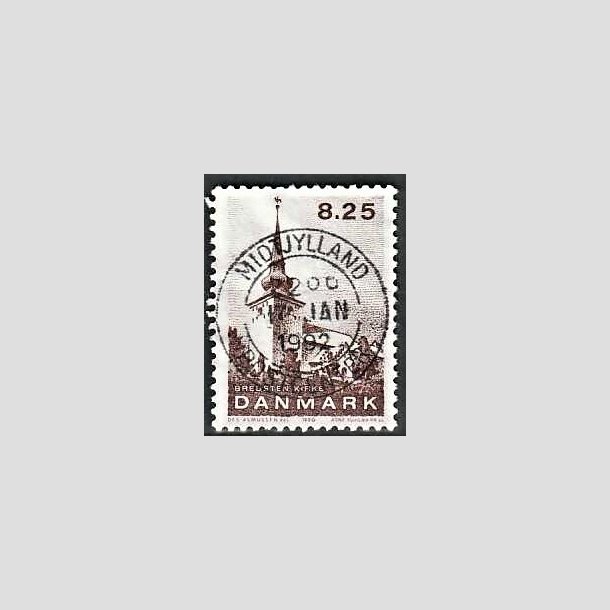 FRIMRKER DANMARK | 1990 - AFA 976 - Jyske landsbykirker - 8,25 Kr. brun - Lux Stemplet