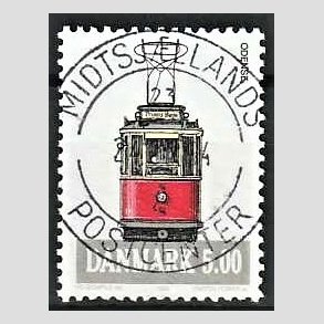 FRIM�RKER DANMARK | 1994 - AFA 1072 - Sporvogne - 5,00 Kr. flerfarvet - Pragt Stemplet