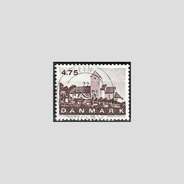 FRIMRKER DANMARK | 1990 - AFA 975 - Jyske landsbykirker - 4,75 Kr. brun - Pragt Stemplet