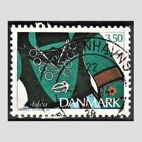 FRIM�RKER DANMARK | 1993 - AFA 1053 - Almuesmykker - 3,50 Kr. flerfarvet - Pragt Stemplet