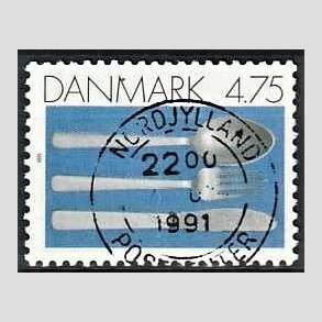 FRIM�RKER DANMARK | 1991 - AFA 997 - Dansk Brugskunst - 4,75 Kr. flerfarvet - Pragt Stemplet