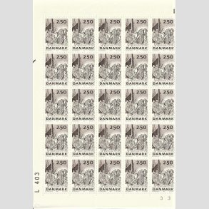 FRIMRKER DANMARK | 1978 - AFA 667 - Dansk Fiskeri. - 2,50 kr. brun 25 stk. i vre arkstykke - Postfrisk