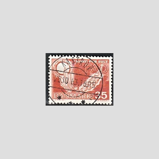 FRIMRKER DANMARK | 1963 - AFA 412 - FAO anti-hunger - 35 re brunrd - Lux Stemplet Kastrup