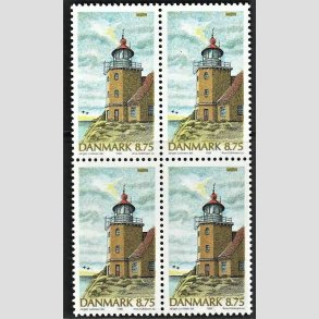 FRIMRKER DANMARK | 1996 - AFA 1127 - Danske fyrtrne - 8,75 Kr. flerfarvet i 4-blok - Postfrisk