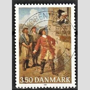 FRIMRKER DANMARK | 1990 - AFA 978 - Tordenskiold 300 ret - 3,50 Kr. flerfarvet - Pragt Stemplet