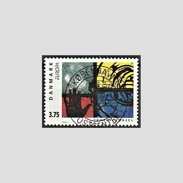 FRIMRKER DANMARK | 1993 - AFA 1041 - Nutidskunst - 3,75 Kr. flerfarvet - Pragt Stemplet