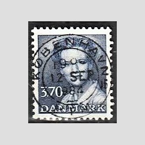 FRIMRKER DANMARK | 1984 - AFA 792 - Dronning Margrethe - 3,70 Kr. bl - Pragt Stemplet