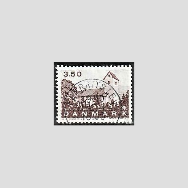 FRIMRKER DANMARK | 1990 - AFA 974 - Jyske landsbykirker - 3,50 Kr. brun - Pragt Stemplet Fjerritslev