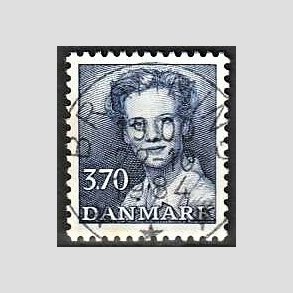 FRIMRKER DANMARK | 1984 - AFA 792 - Dronning Margrethe - 3,70 Kr. bl - Pragt Stemplet Bramming