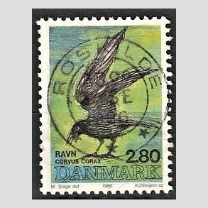 FRIM�RKER DANMARK | 1986 - AFA 864 - Danske fugle - 2,80 Kr. flerfarvet - Pragt Stemplet Roskilde