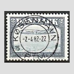FRIM�RKER DANMARK | 1981 - AFA 740 - Flyvning - 2,30 Kr. sortbl�/bl� - Lux Stemplet 