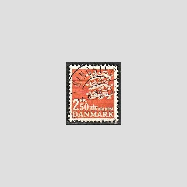 FRIMRKER DANMARK | 1972 - AFA 528 - Rigsvben 2,50 Kr. orange - Lux Stemplet Ringsted