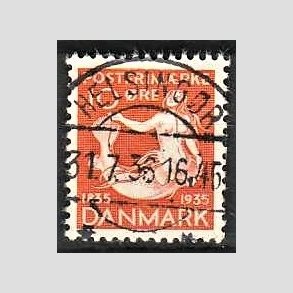 FRIM�RKER DANMARK | 1935 - AFA 225 - H. C. Andersen 10 �re orange - Lux Stemplet Helsing�r 