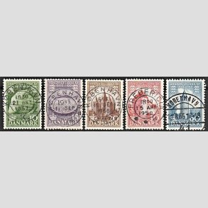 FRIM�RKER DANMARK | 1953-56 - AFA 346-50 - Kongeriget 1000 �r - 10-60 �re i s�t - Lux Stemplet